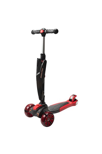 ACTION ONE Trotineta Red Arrow cu roti luminoase si late, rosu