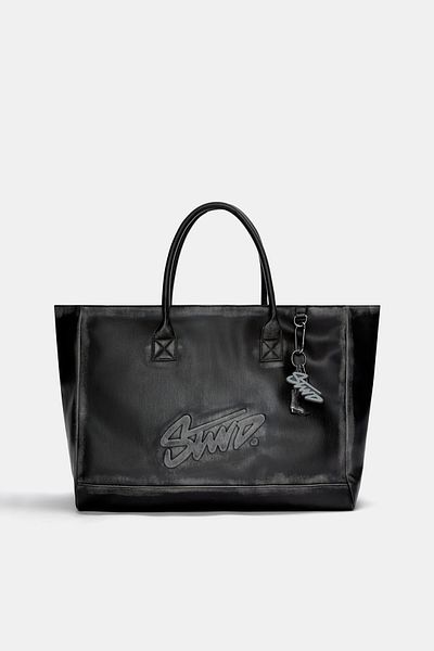 Pull & Bear Worn-effect STWD shopper bag