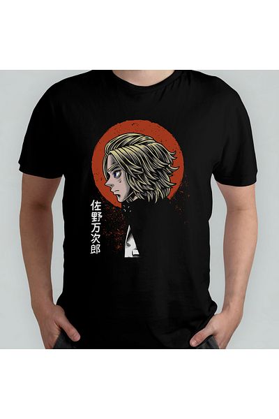 Pixxa Tokyo Revengers Anime Manga Unisex Buzuk 100% βαμβακερό μπλουζάκι με λαιμόκοψη μοντέλο 2