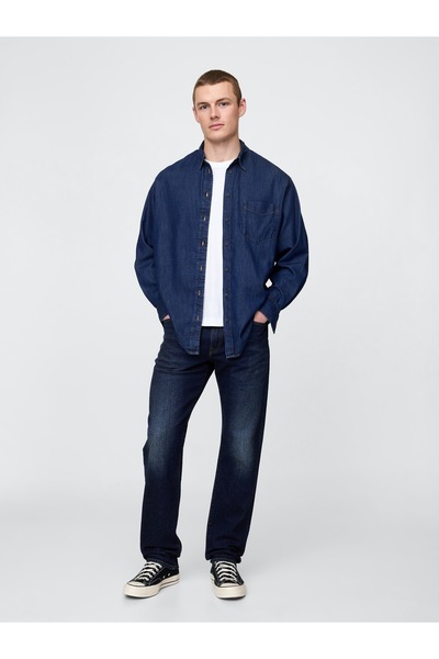 GAP Erkek Koyu Mavi GapFlex Straight Jean Pantolon