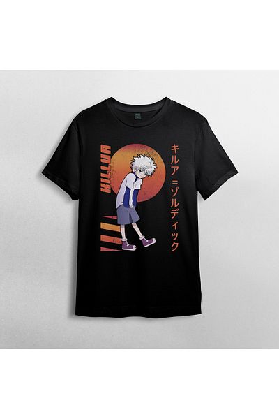 Pixxa Μπλουζάκι Hunter X Hunter Killua Unisex 100% βαμβακερό με λαιμόκοψη μοντέλο 3