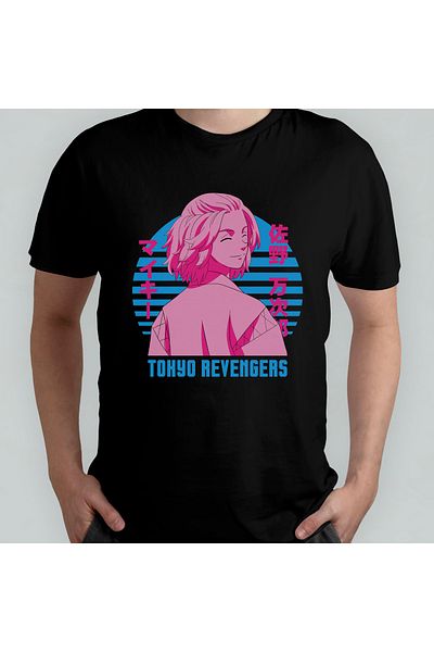 Pixxa Tokyo Revengers Anime Manga Unisex 100% βαμβακερό μπλουζάκι με λαιμόκοψη μοντέλο 18
