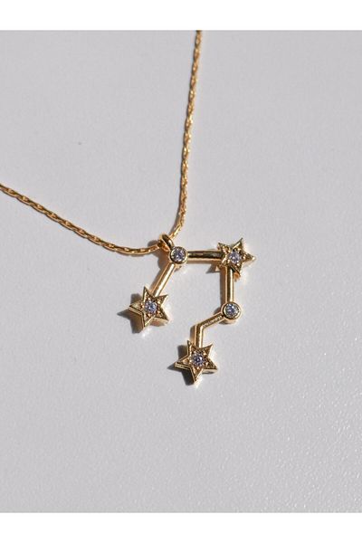 Reorah Collection Star Map - Birth Month Stone Necklace-Scales Zodiac Sign