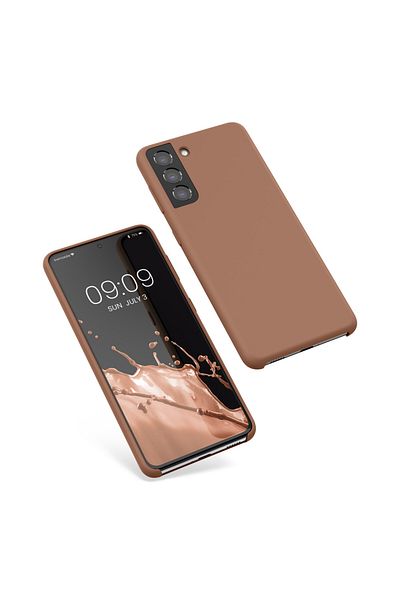 KWmobile Case For Samsung Galaxy S21, Brown, Silicone, 54056.246