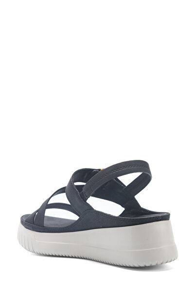 Polaris 325571.Z 5FX Siyah Kadın Dolgu Topuk Sandalet