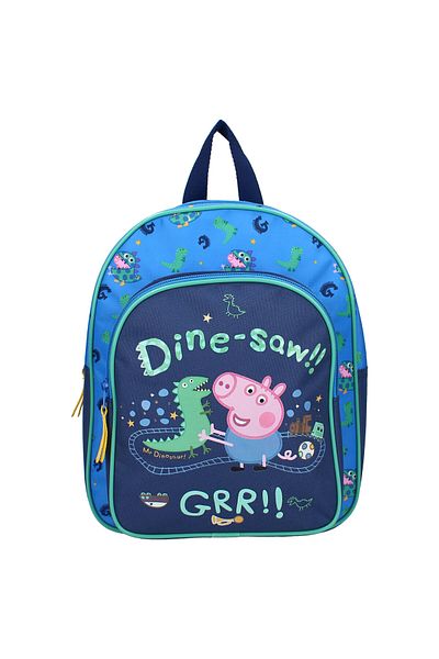 Peppa Pig Children's backpack, 30x25x11 cm, with two compartments, multicolor, Play With George, Peppa Pig