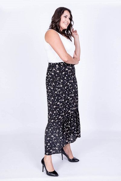 MYLİNE Long Ruffle Detailed Skirt
