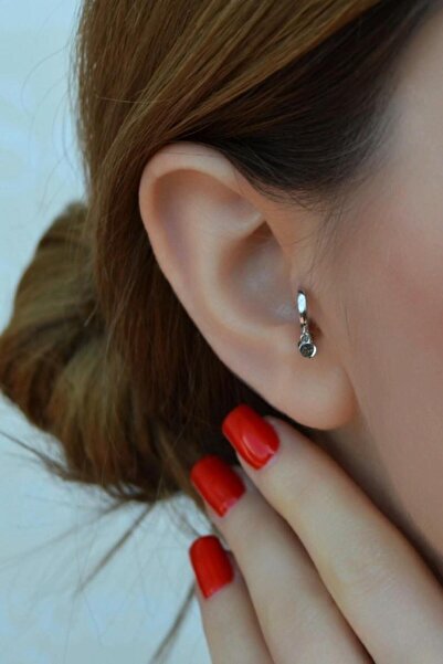 Sacce Scarves&Accessories Mini Pul Sallantılı Halka Piercing 6 mm Tragus Forward Helix Kıkırdak Piercing