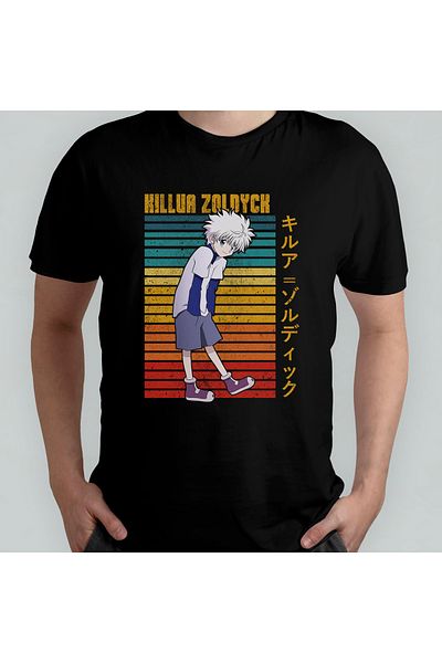 Pixxa Μπλουζάκι Hunter X Hunter Killua Unisex 100% βαμβακερό με λαιμόκοψη μοντέλο 1