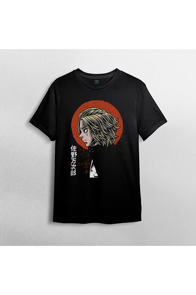 Pixxa Tokyo Revengers Anime Manga Unisex Buzuk 100% βαμβακερό μπλουζάκι με λαιμόκοψη μοντέλο 2