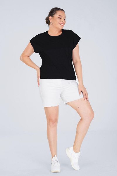 MYLİNE Elastic Waist Tasseled Shorts