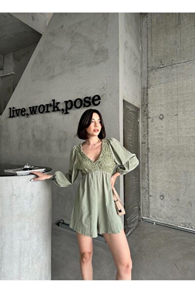 Genel Markalar KADIN DANTELLİ ŞORT TULUM