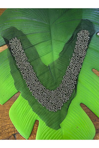 Gönülden Tasarım 33X6 CM ACCESORIUL DE CUSUT GOLIER DE CUCUTĂ CU Mărgele Afumate