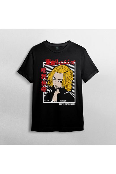 Pixxa Tokyo Revengers Anime Manga Unisex 100% βαμβακερό μπλουζάκι με λαιμόκοψη μοντέλο 4