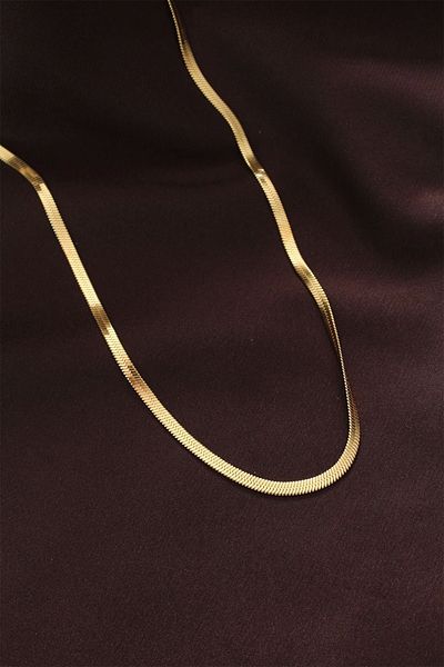 Clariss 316L Steel Gold Color 60 cm Italian Chain Necklace