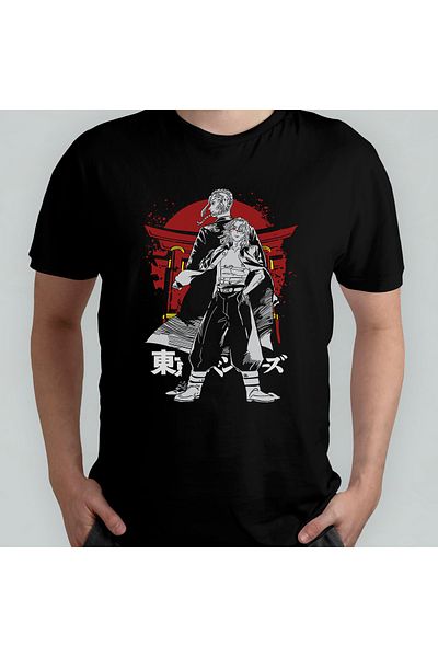 Pixxa Unisex 100% βαμβάκι Tokyo Revengers Anime Manga T-Shirt με λαιμόκοψη μοντέλο 6