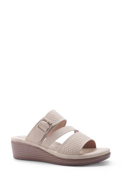Polaris 5 Nokta 105511.Z5Fx Beige Women's Wedge Heel Slippers
