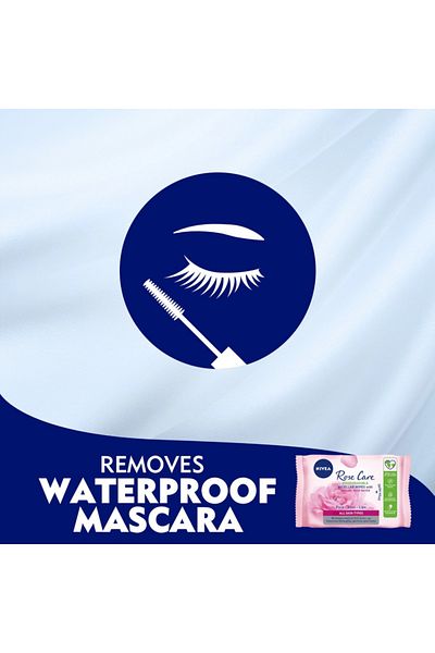 NIVEA Micellar Rose Care Face Wipes - 25 Pcs, 20x18cm, Gentle Cleansing Wipes
