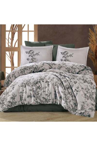 Clasy Сатиновий двоспальний комплект постільної білизни Dotta v1 Хакі