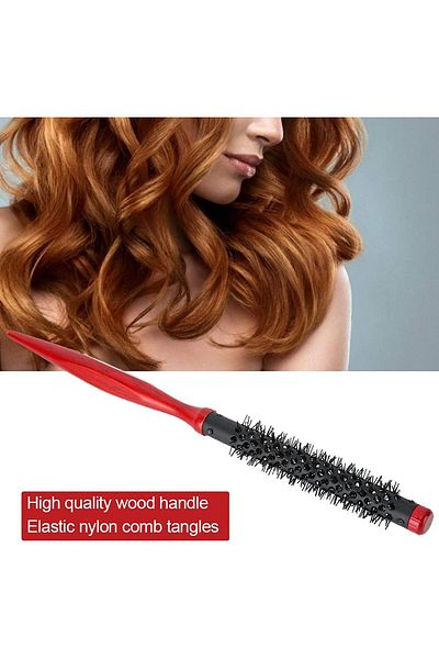 LA PERLA TECH 3 BRUSH SET Hair Dryer Round Brush-Wooden -Roller Brush -Nylon Bristles Hair Styling Brush Comb