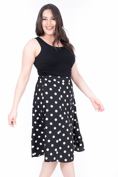 MYLİNE Bell Skirt with Elastic Back Waist