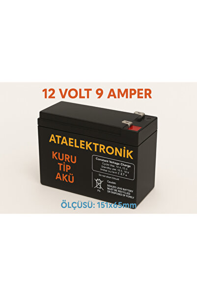 ATAELEKTRONİK 12 Volt 9 Amper Pilsan Uyumlu Oyuncak Araba Jeep Akülü Araba Ak...