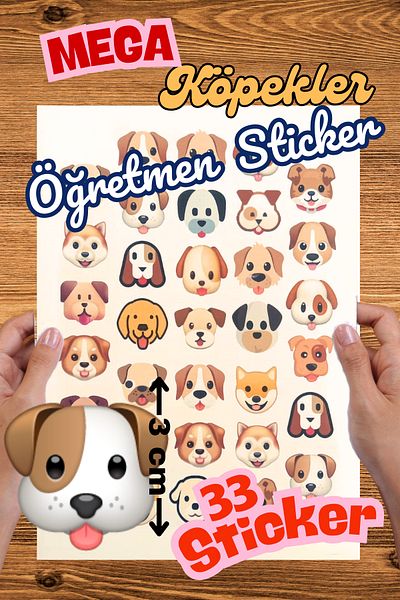 Arun Sticker Mega Dogs Teacher Sticker 33Pcs Dog Sticker
