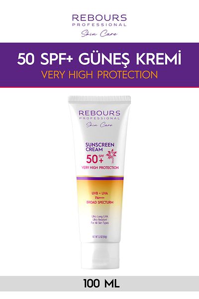 Rebours Sun Cream Spf 50 Pa High Protection Uva Uvb, All Skin Types 94g