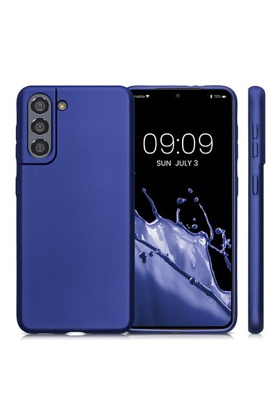 KWmobile Carcasă pentru Samsung Galaxy S21, silicon, albastră, 54057.64