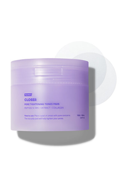 FRANKLY Pirinç Özü, 9 Çeşit peptit ve Kolajen İçeren Gözenek Sıkılaştırıcı Closer Toner Pad 70 Adet 105ml