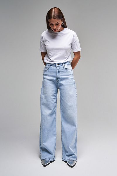 its basic Blugi de damă Ice Denim Culoare 4s5-3 Lycra Țesătură elastică Blugi de denim de mărime mare