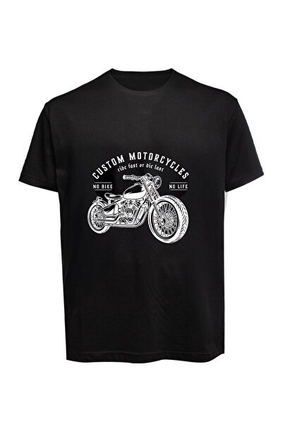 Baran Işık Tricou Unisex Motor cu imprimeu bumbac bumbac moale jerseu simplu ...