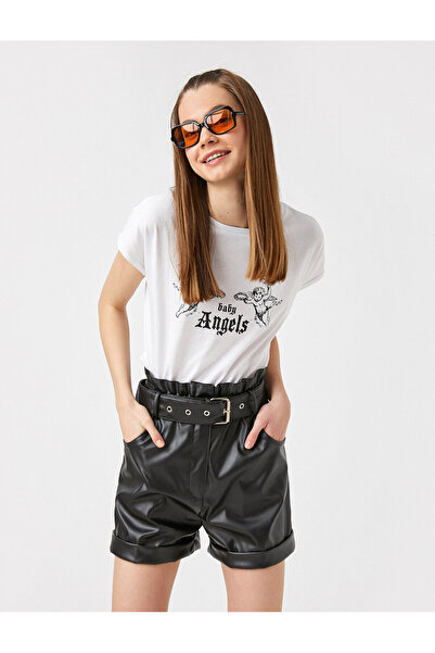 Koton Tricou cu mânecă scurtă cu decolteu