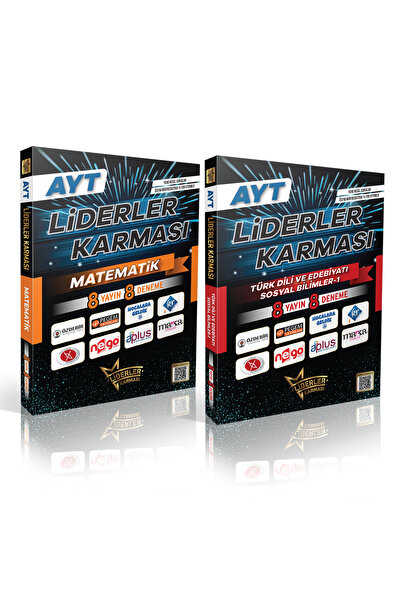 LİDERLER KARMASI AYT Matematik 8 Deneme + AYT Edebiyat Sos-1 8 Deneme Toplam ...