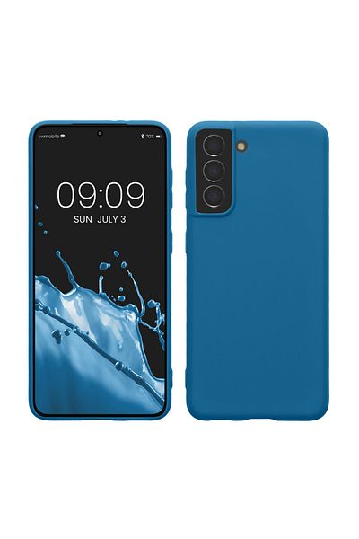 KWmobile Carcasă pentru Samsung Galaxy S21, albastră, silicon, 54055.228