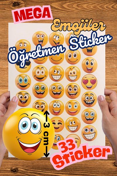 Arun Sticker Mega Emojis - 33 Teacher Stickers