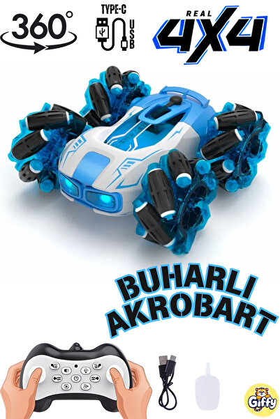 giffy Oyuncak 4X4 Buhar Atan Şarjlı Full Fonksiyon Uzaktan Kumandalı Akrobat ...