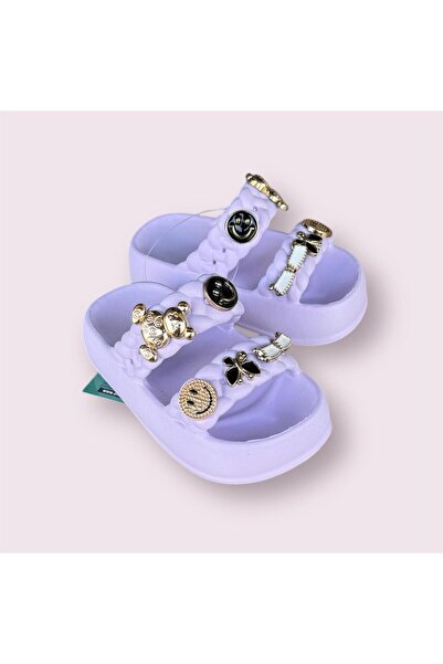 Sonimix Girl Child Colorful Soft Soft Orthopedic Sole Double Banded Stone Slippers