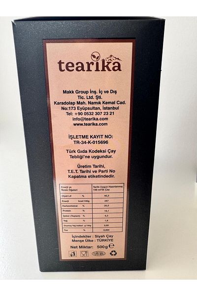 Tearika Traditional Rize Tea 1 Kg x 10 Pieces - May Harvest Natural Black Tea + 500 Gr Gift!