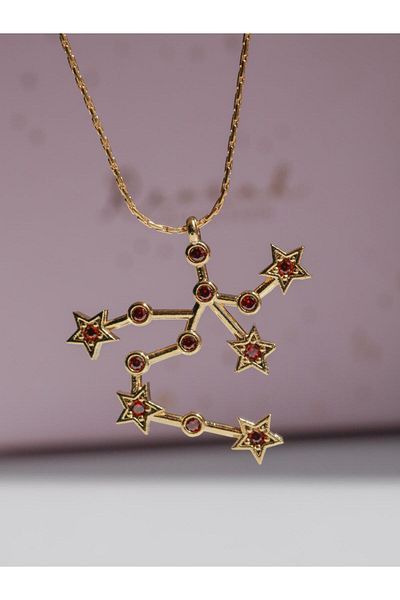 Reorah Collection قلادة برج النجمة لشهر الميلاد مع حجر - برج القوس