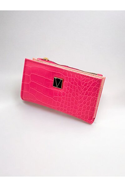 UCCELLO Portofel pentru femei cu aspect de crocodil