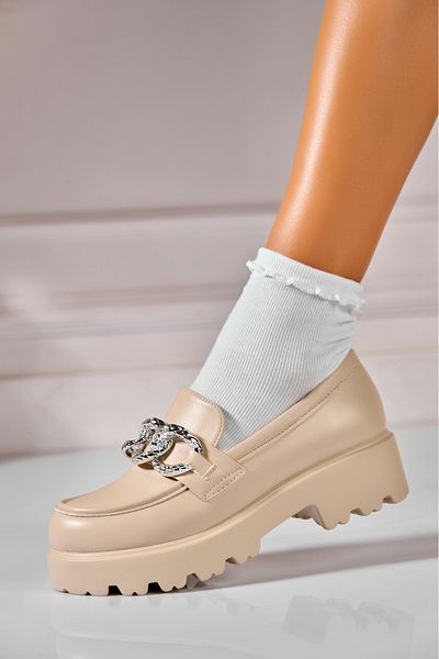 Joana Women's casual shoes Beige made of Eco-leather Amalia