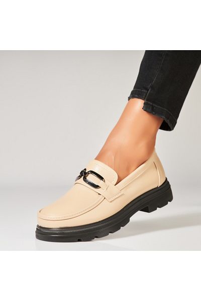 Joana Women's casual shoes Beige made of Hyui Ecological Leather