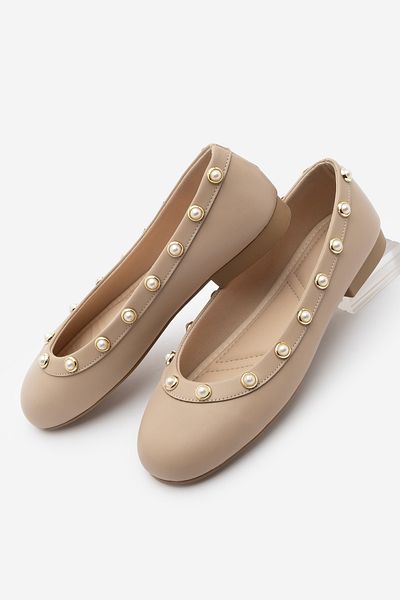 Marjin Beige Damenkleidung Pearl Daily Ballet Ballet Vigat