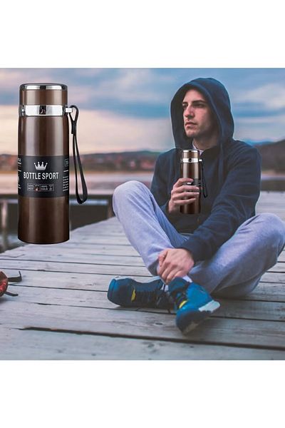 Denx 1000ml Double Insulated Stainless Steel Thermal Water Bottle, Sports Thermos
