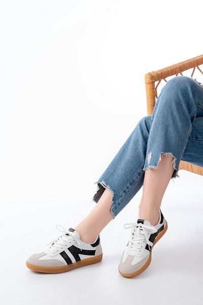Aymood M-1004 Pantofi sport casual pentru femei cu talpă termică albă