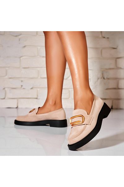 Joana Women's casual shoes in beige eco-leather Saidey