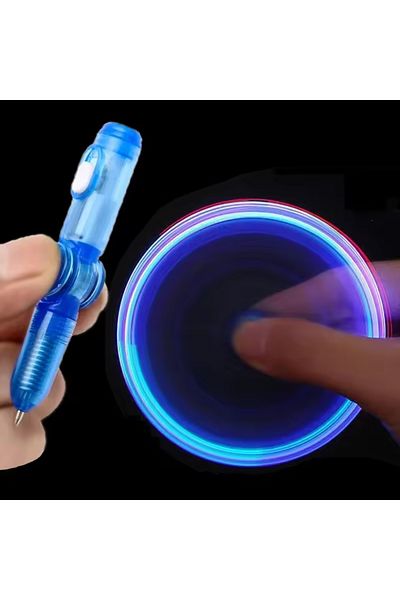 Generic قلم فيدجيت سبينر مع ضوء LED - لعبة دوارة وقلم رصاص لا ينضب