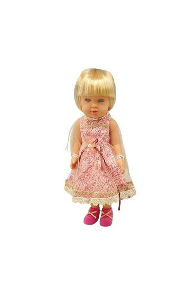 STEM Baby So Lovely - 17-Inch Upright Silicone Doll for Girls - Polka Dots Dress
