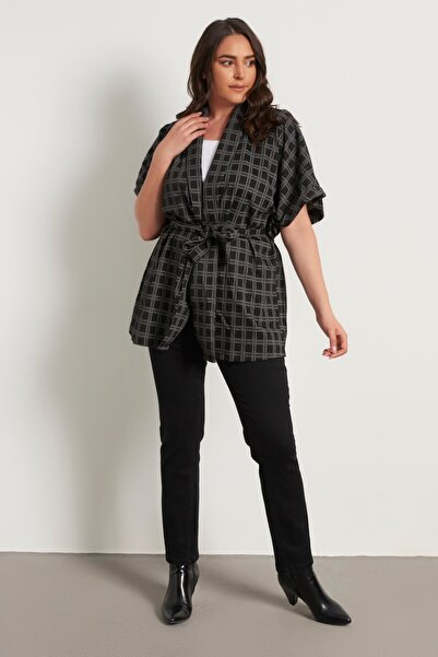 MYLİNE Knitted Vest with Belt Detail